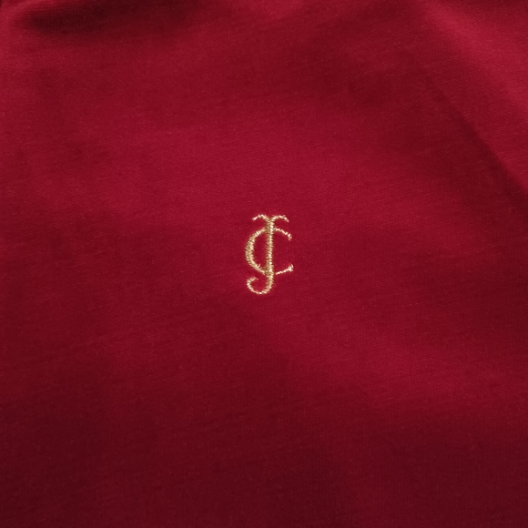 Juicy Couture Kids Velvet Red Hoodie with Gold Accents - Picture 2 of 8